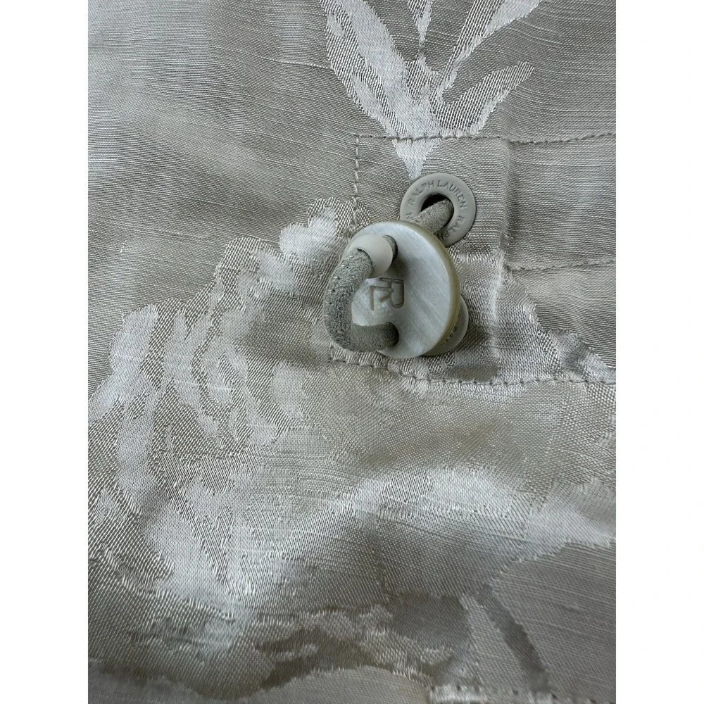 Ralph Lauren Purple Label Ivory Linen Blend Floral Hooded Padded Jacket SZ 4 NWT - Picture 7 of 14